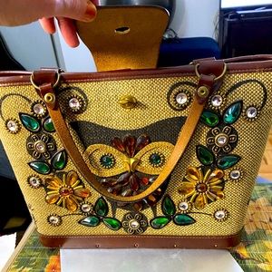 Enid Collins Night Owl Jeweled Handbag Vintage 1960’s